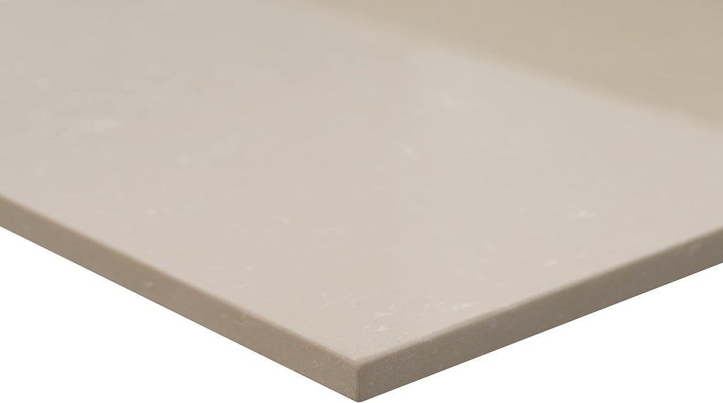 MSI Cosmic Sand Vanity Top with Under Mount Rectangle Ceramic Sinks, Engineered Marble Stone, 4' CC Faucet Holes, 49'X22'