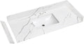 48 in.W x 22 in.D Quartz Calacatta River Vanity Top,with Undermount Single Middle Sink Vanity Top,with Two Sidesplash & One Backsplash,8 Inch Faucet Hole Spread Bathroom Vanity Sink Countertop