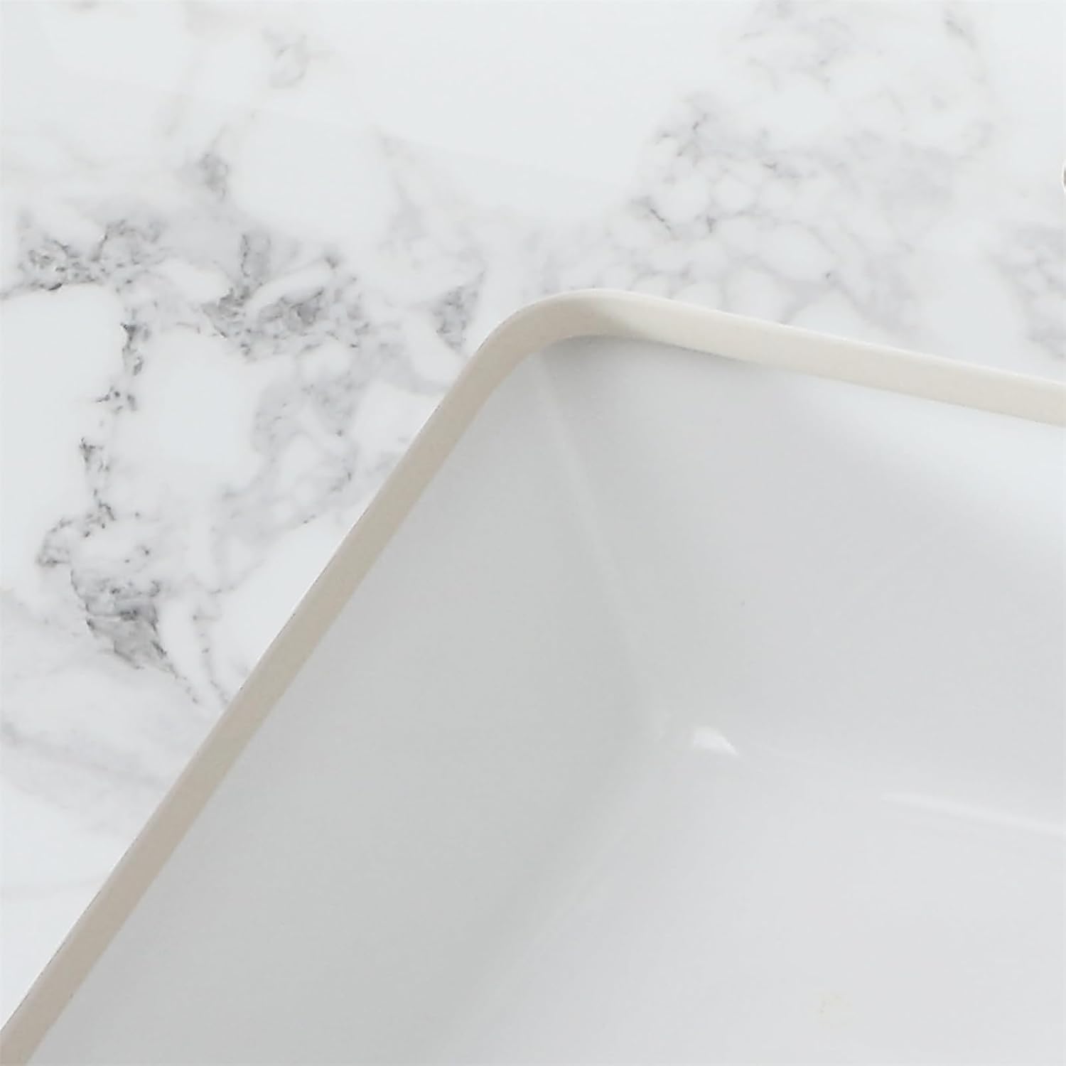 37x22 Marble Bathroom Vanity Top with Sink, Vanity Top with Sink with Pre-drilled Holes and 4' Backsplash, Perfect for Home & Rental Properties