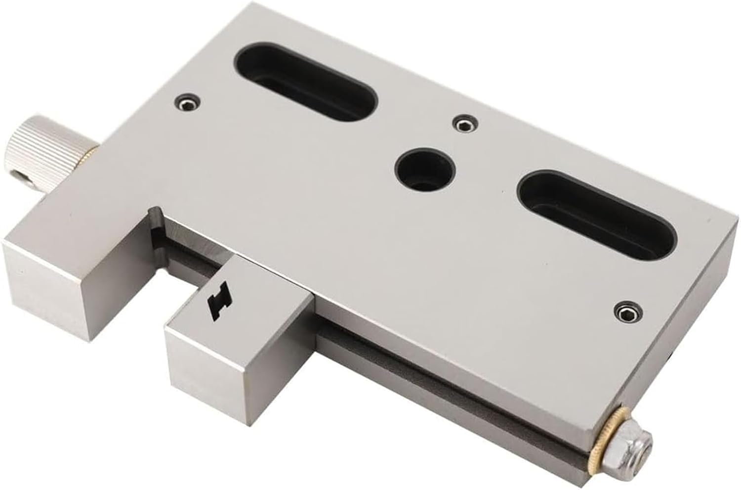 CNC Wire EDM High Precision Vise, 4 Inch Stainless Steel Jaw Opening Clamping Tool 3Kg Load 0-100mm Clamping Range for Small Workpieces Silver,4Inch