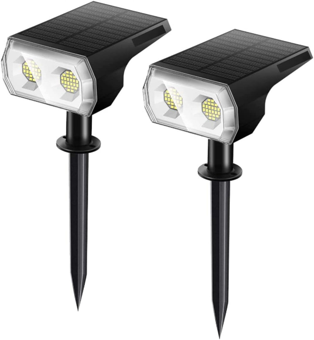 LED Landscape Solar Spotlights,350LM 6500K Daylight White Outdoor Solar Powered Garden Lights,Dusk to Dawn IP67 Waterproof for Garden Yard Patio Driveway Porch,6500K,8 pcs (6500k 4 pcs)
