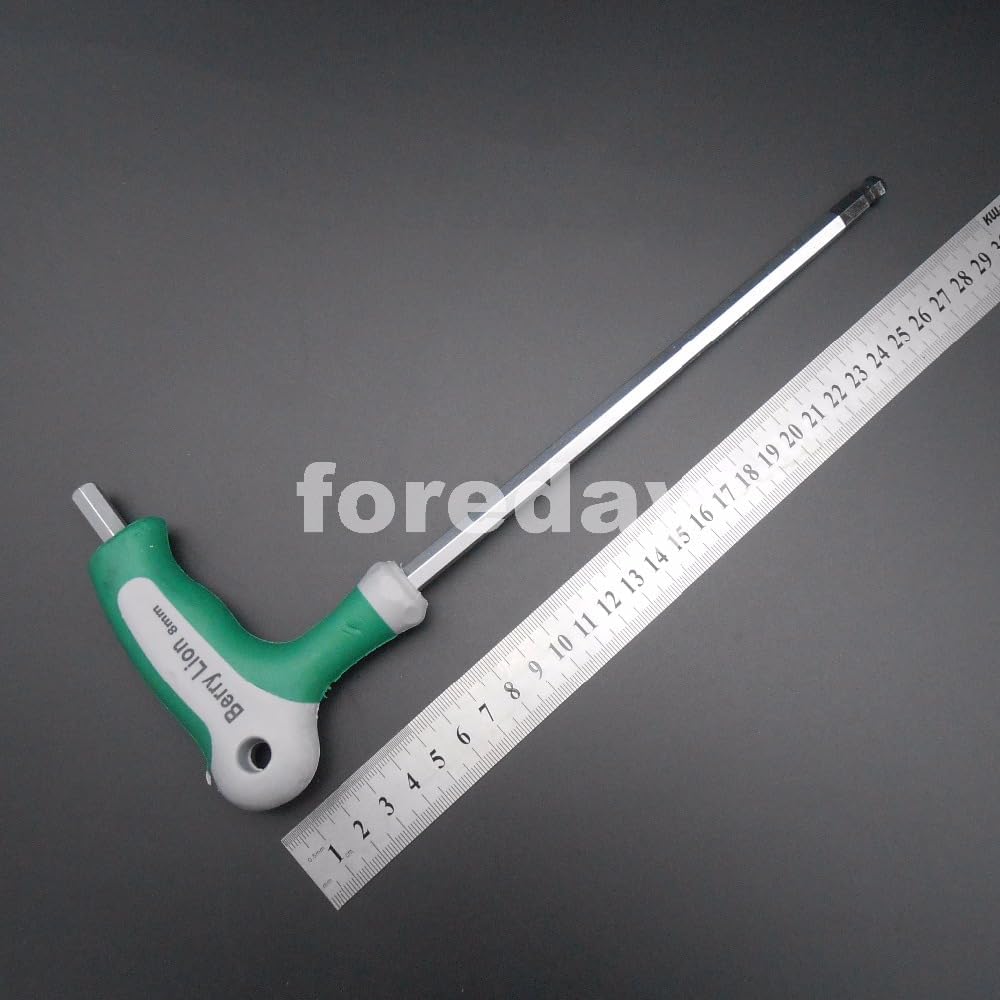 5PCS X 8MM T-Handle Hex Allen Keys Metric Wrench M8 7-Handle spanner Ball end 7-Shape die nut hexagon spanner CR-V HQ *BT793X5