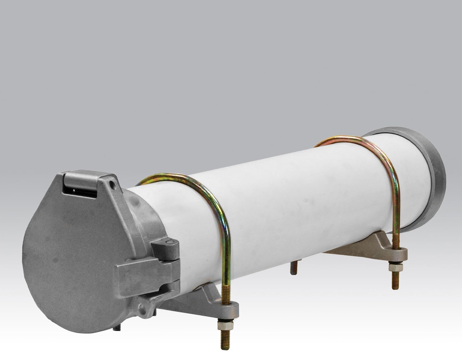 Buyers Products CC800 PVC Conduit Carrier Kit, 8 Inch Diameter Pipe Storage Rack for Trucks, Mounting Hardware Included, Spring-Loaded Latch, Weather-Resistant Door - for Conduits, Fly Rods & More