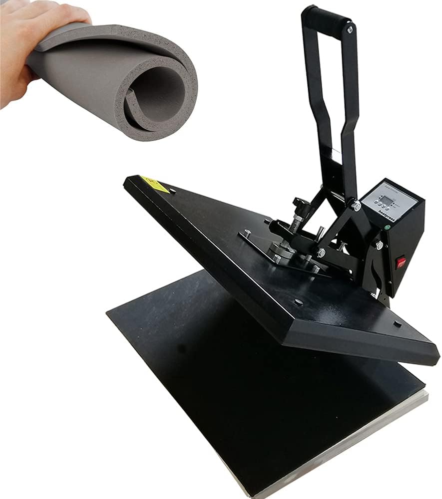 INTBUYING 16x24inch Heat Press Machine Manual Sublimation Flat Transfer Clamshell Machine with Additional Silicone Pad for T-Shirts Mouse Pad Puzzle Printing Crafts Business