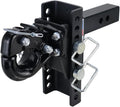 Shocker XR Adjustable Pintle Hook Hitch, Fits 2' Hitch 5.5' Rise/10.5' Drop