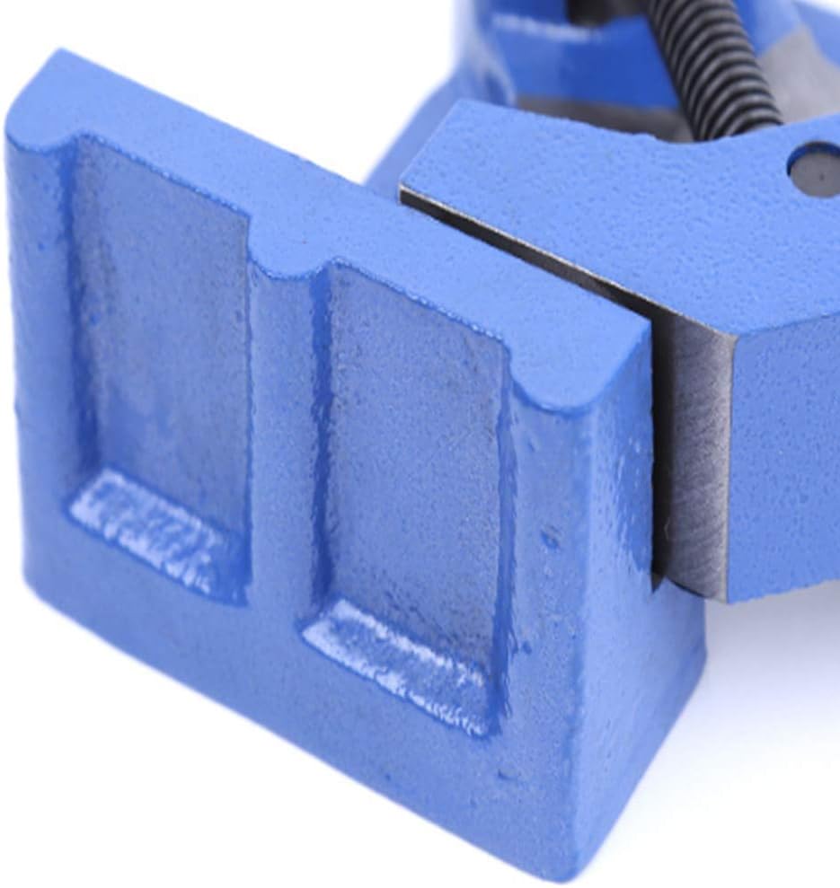 Right Angle Clamp Single Handle 90 Degree Corner Clamp Adjustable Vise Aluminum Alloy Right Angle Clip Clamp Tool Woodworking Photo Frame Vise Holder - Blue