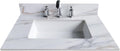Montary 31'x 22' Bathroom Vanity Sink Top with Rectangular Undermount Ceramic Sink & Backsplash, 3 Pre-Drilled Holes Vanity Top with Safety Overflow Hole