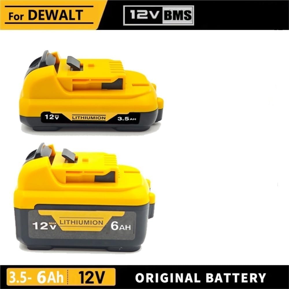 12V Replacement Lithium-Ion Battery Compatible With Dewalt DCD710 DCB123 DCB125 DCB124 DCB122 Cordless Powe Electric Saw Reciprocating Saw Tool Packs(2pcs 5.0Ah)