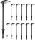 LEONLITE 12-Pack Anti-Glare Low Voltage Pathway Lights, 5W Wired LED Landscape Path Lights, Aluminum IP65 Outdoor Landscape Lighting for Walkway Yard, 5000K Daylight, ETL