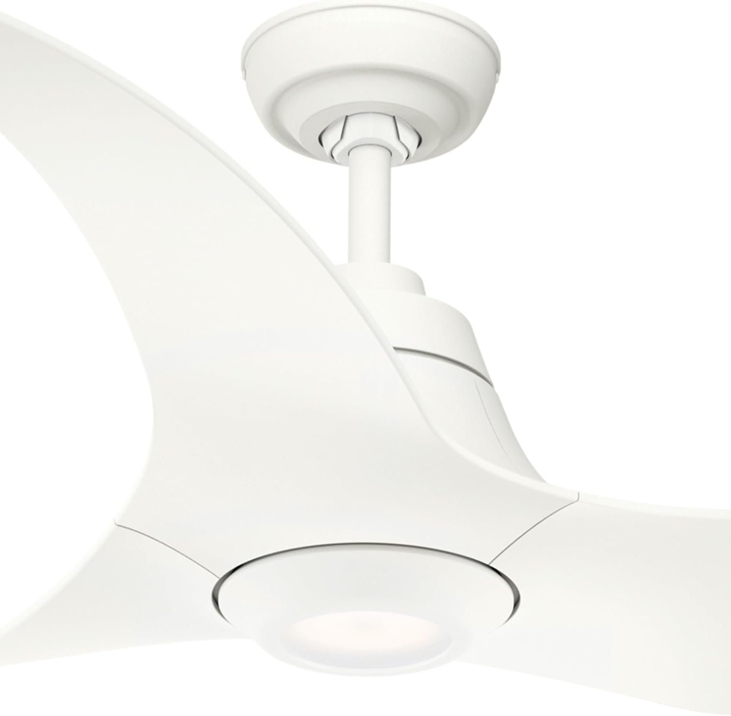 Hunter Fan 60 inch Ceiling Fan with Light and Remote, Outdoor or Indoor White Ceiling Fan for Porch, Living Room, Office, Kitchen, Garage, 3 Blades (Renewed)