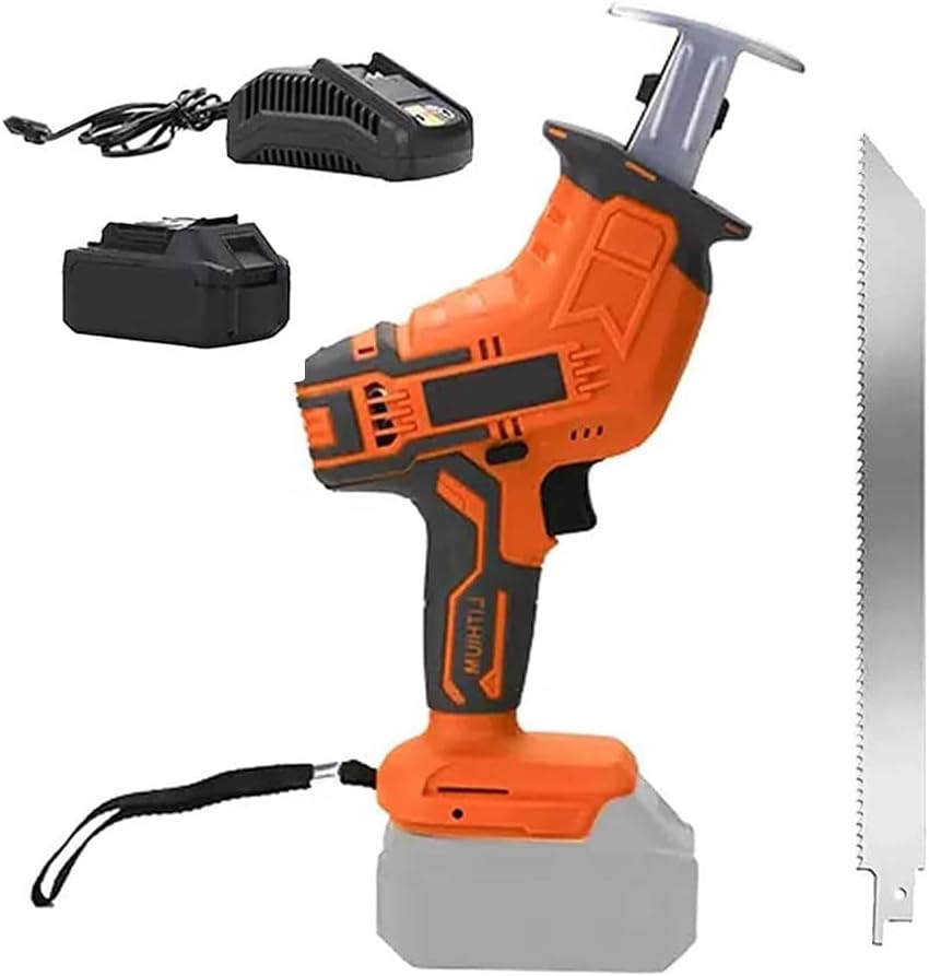 3000R/Min Handheld Electric Butcher Saw Meat And Bone Saw, Multifunctional Reciprocating Saw, Cordless Commercial Household, Used For Cutting Meat Bones, Bacon, Pork Chops, Etc.,1-1