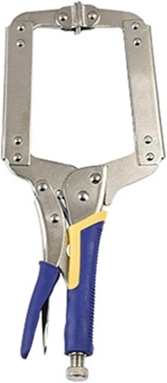 14 Inch C Clamp Weld Clip Woodwork Fix Plier Pincer Tong Tenon Grip Vise Swivel Pad Locator Alloy Hand Tool for Wood Working Vise Grip Pliers