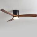 48in Ceiling Fans with Lights Modern Black Ceiling Fan Remote 6 Speed, Solid Wood Blades Ceiling Fan with Light for Bedroom Living Room Dining Room