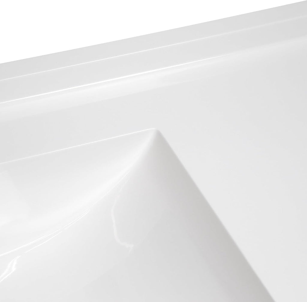 Design House 61-Inch Camilla II Modern Vanity Top with Backsplash, Improved Packaging, Solid White – Design House, 630251