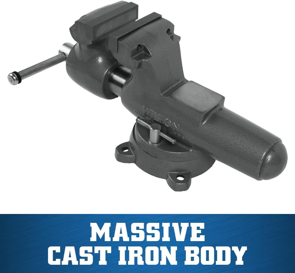 Wilton Machinist Bench Vise, 6' Jaw Width, 10' Jaw Opening, 5-1/2' Throat (Model 600S)