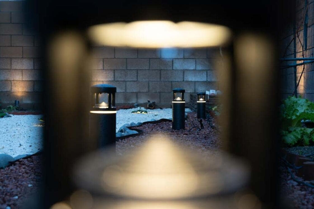 LEONLITE 8-Pack RGB Low Voltage Path Lights, 5W LED Pathway Lights, Unique Light Pattern, Outdoor Landscape Lighting for Driveway, Garden, 12-24V AC/DC, IP65, 3000K Warm White, Black, Aluminum
