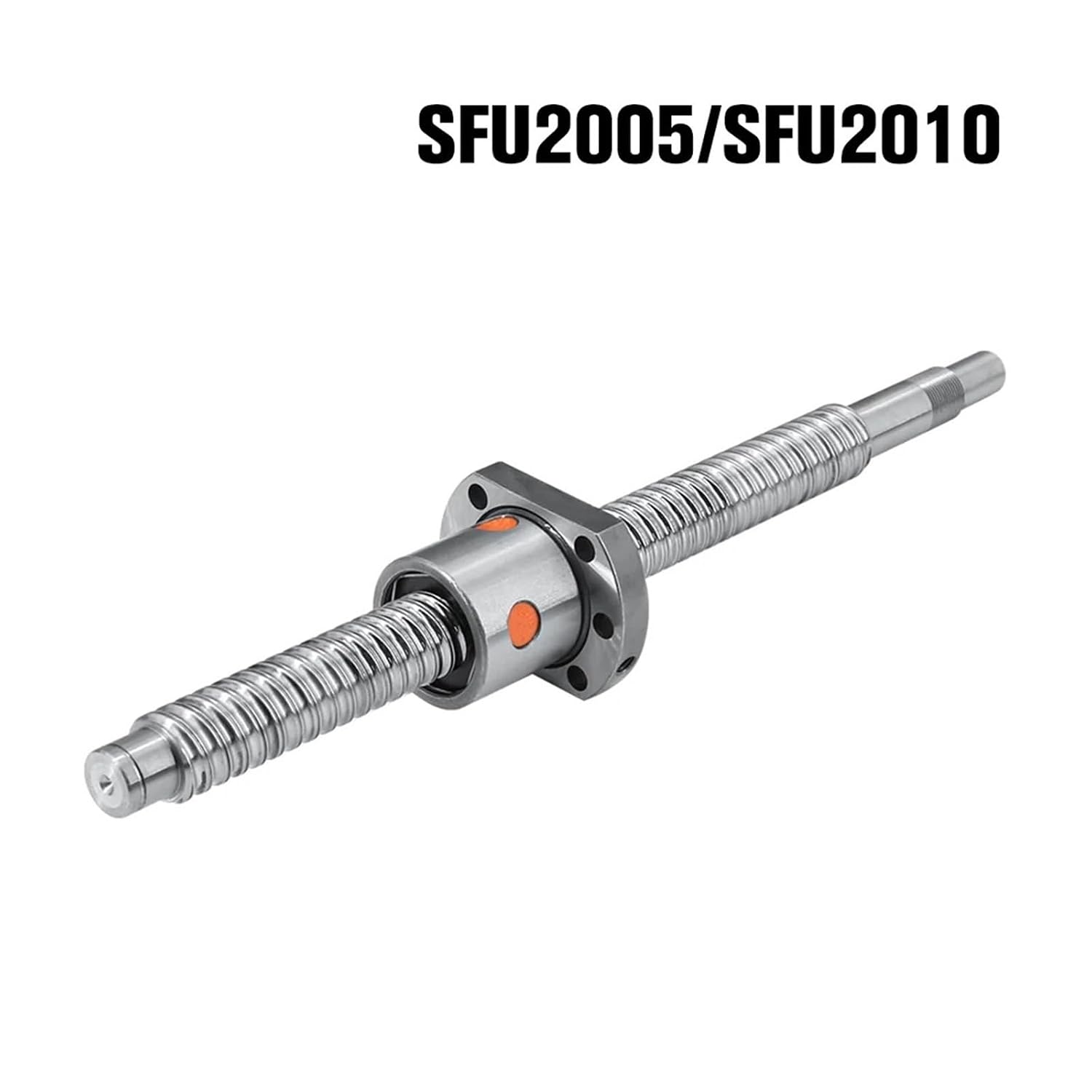 BallScrew SFU2005 SFU2010 20MM Diameter 5mm 10mm Lead End Machined Ballscrew Rod + Single Ball Nut for CNC Engraver Milling Router(SFU2005,350mm)