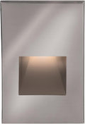 WAC Landscape Lighting, LEDme 120V LED Vertical Indoor and Outdoor Step and Wall Light 2700K Built-in LED in Stainless Steel