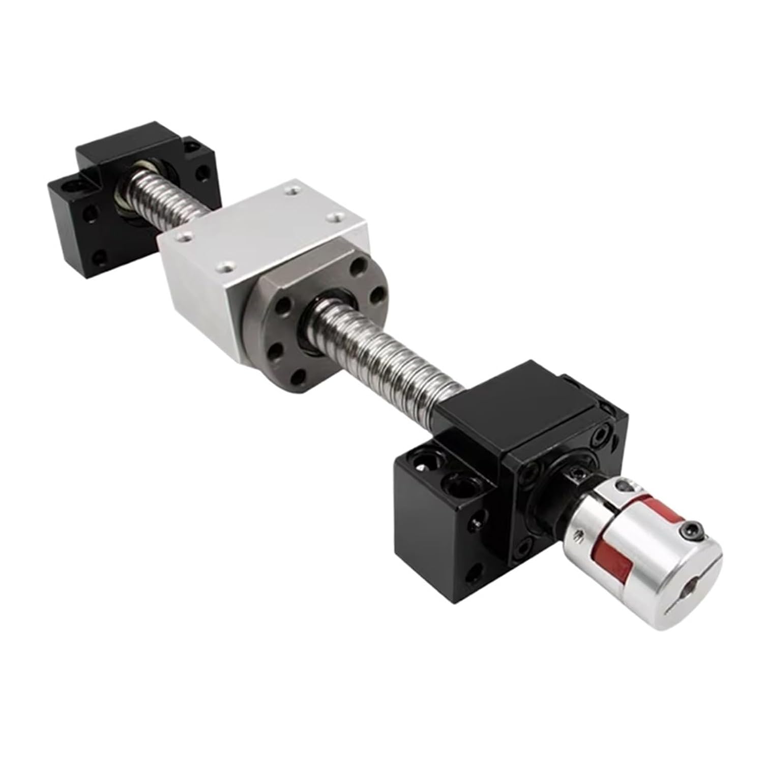 1 Set 16mm Ball Screw SFU1605 / SFU1610 with 5mm / 10mm Pitch Single Ball Nut + Bearings for CNC(SFU1605,700mm)