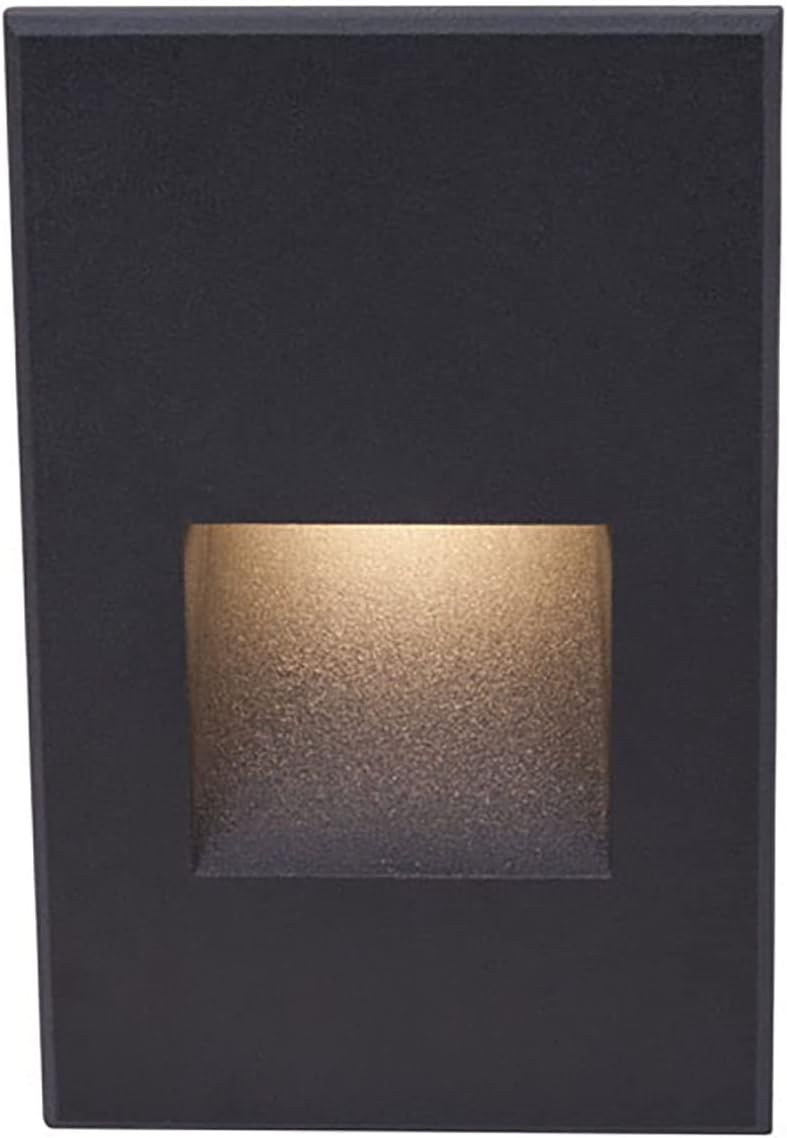WAC Landscape Lighting, LEDme 120V LED Vertical Indoor and Outdoor Step and Wall Light 2700K Built-in LED in Black