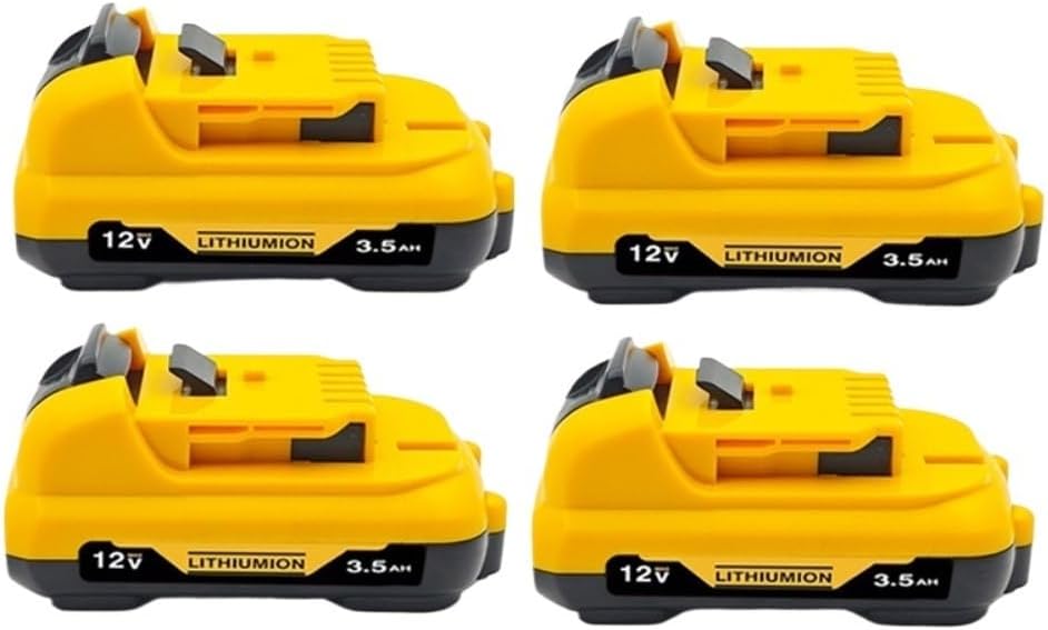 12V Replacement Lithium-Ion Battery Compatible With Dewalt DCD710 DCB123 DCB125 DCB124 DCB122 Cordless Powe Electric Saw Reciprocating Saw Tool Packs(4PCS 3.5Ah)