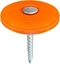 Sandbaggy 1' Plastic Cap Roofing Nails - Ring Shank, Electro Galvanized - Roof Underlayment, Felt Paper, House Wrap, Tar Paper (42000)