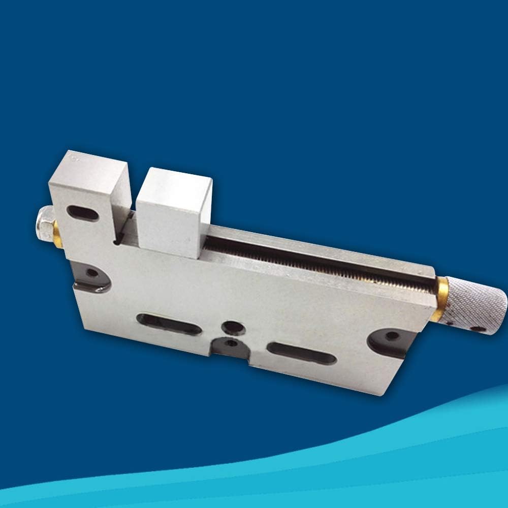 Stainless Steel Vise, Manual Slow-Moving Wire EDM Vise, High Precision 100mm Jaw Clamp 4' Open Clamp Wire Cutter 6.61lbs for Small Workpieces