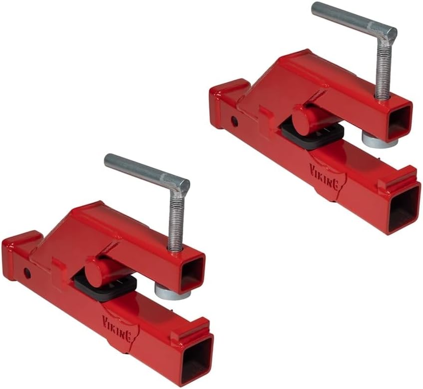 Mytee Products (2 Pack) Clamp On Trailer Hitch for Tractor Bucket - 2' Ball Hitch Receiver - Tractor Mount Adapter Compatible with Deere Bobcat Tractor Bucket