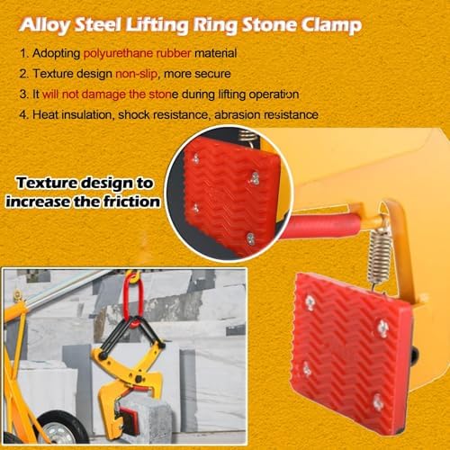 Heavy Duty Granite Slab Lifting Clamps for Secure Handling and Transport, Adjustable Jaw for Versatile Use, Ideal for Stone and Steel Plate Lifting