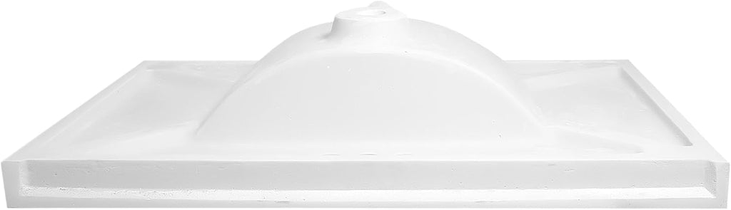 Design House 630236 Camilla Cultured Marble Vanity Top Single Bowl Sink 4-Inch Centerset with Integrated Backsplash, 37-Inch, Solid White