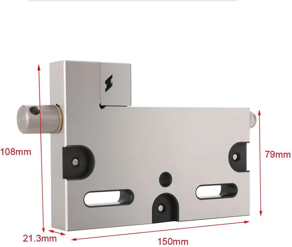 High Precision Bench Vise, 4 Inch Wire EDM Vise 0-100mm Jaw Opening Clamping Tool 3Kg Load Manual Wire Cutting for Small Workpieces Silver,4Inch