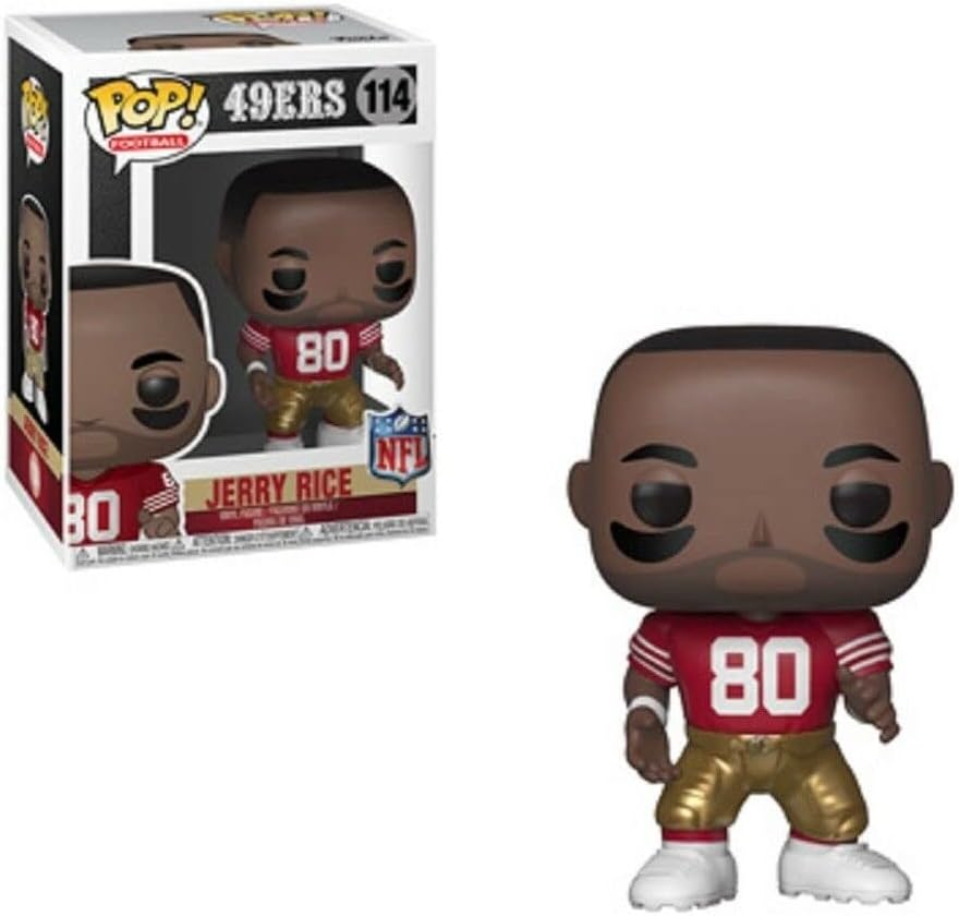 POP Football: Sports Legends - Jerry Rice (49Ers Home) Funko Vinyl Figure (Bundled with Compatible Box Protector Case)
