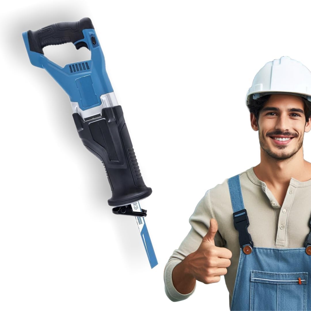 Fits HERCULES 20V Cordless Reciprocating Saw - Heavy Duty Construction Grade, 3000 SPM for Fast Cuts, Anti-Vibration Design, All-Metal Gearing, Keyless Blade Change, LED Light (Tool Only-No Battery)
