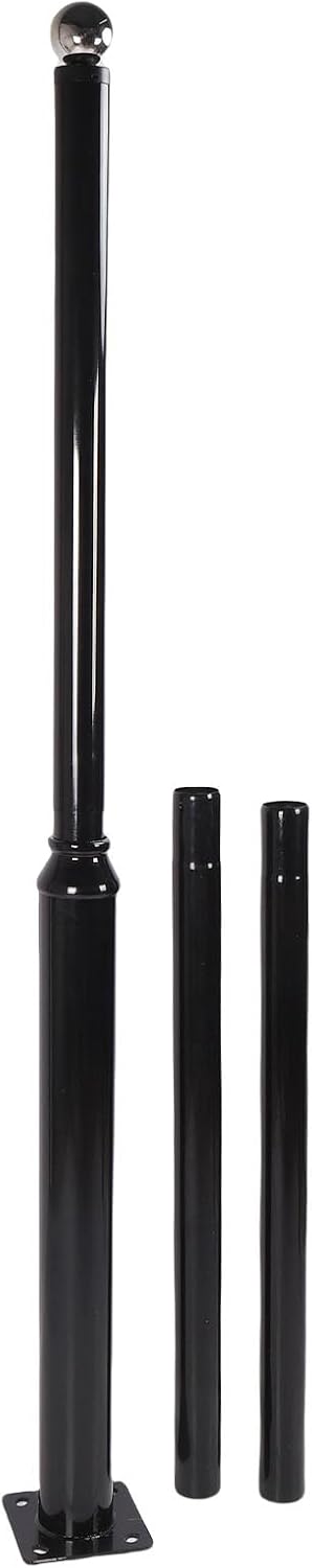 Street Illumination Pole 16ft | Q235 Steel Weatherproof Side Mounted Post for Parking Lots/Basketball Courts/Residential Areas | Sturdy Galvanized Outdoor Lamp Pole
