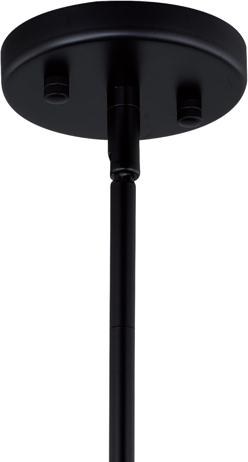 VAXCEL Oslo 16.25-in W Black Geometric Square Semi Flush Mount Ceiling Light Clear Glass