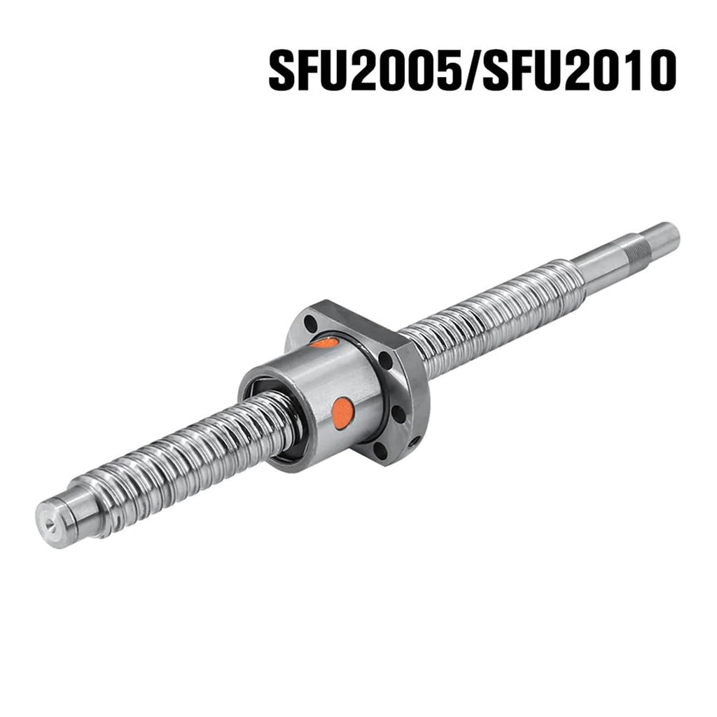 1pc SFU2005 SFU2010 20MM Diameter 5mm 10mm Lead End Machined Ballscrew Rod + Single Ball Nut(SFU2010,300mm)