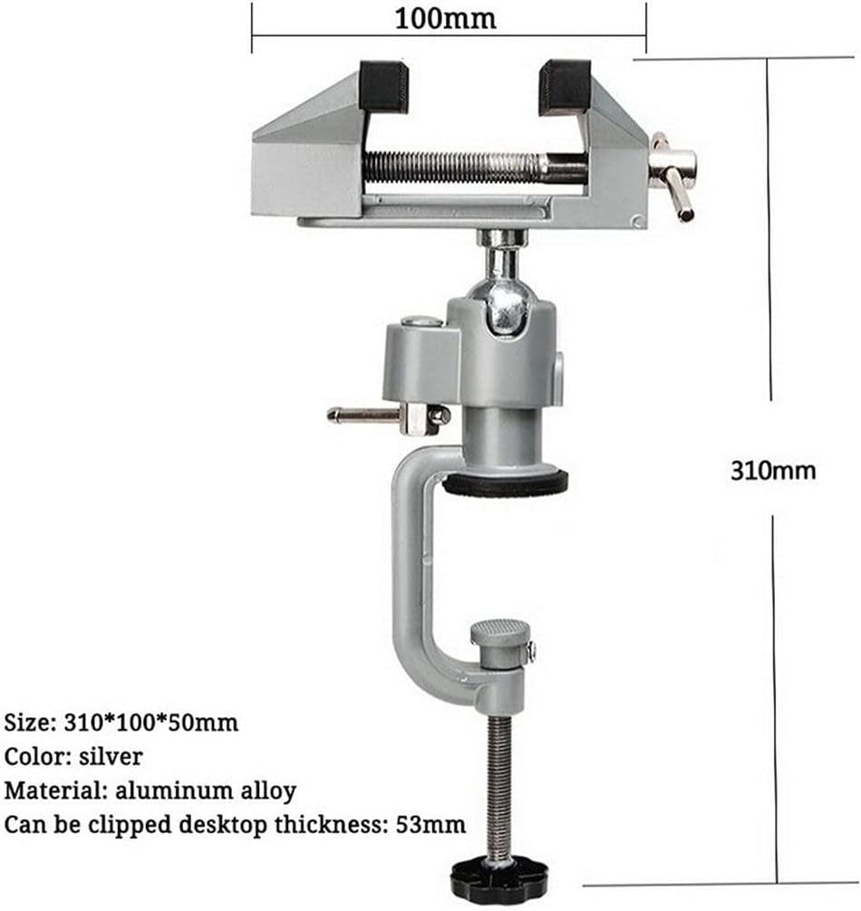 Universal Table Vise with 360 Degrees Swiveling Clamp for Crafting Painting Sculpting Electronics Soldering
