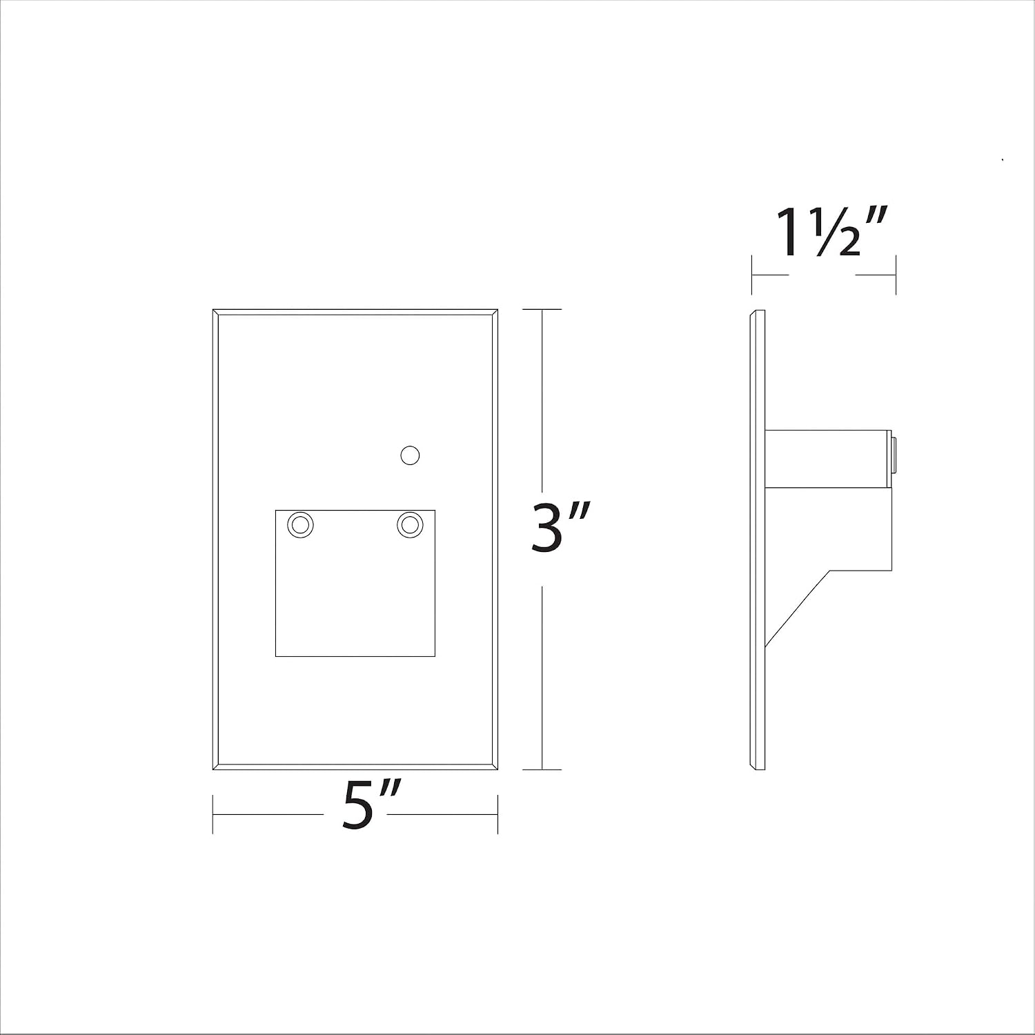 WAC Landscape Lighting, LEDme 120V LED Vertical Indoor and Outdoor Step and Wall Light with Daylight Photocell Sensor Amber 1800K LED in White