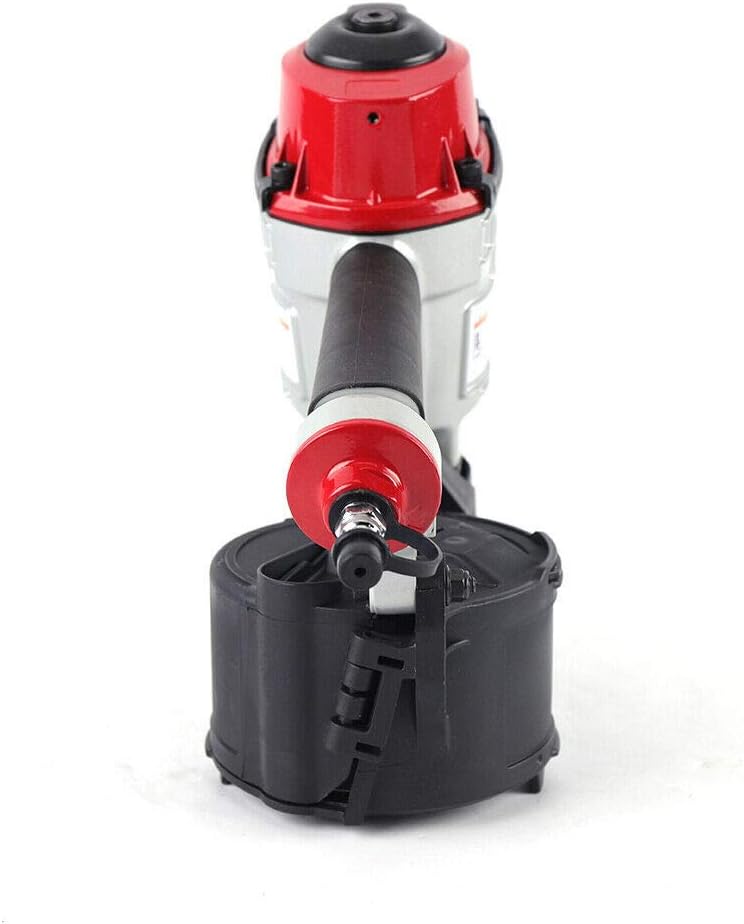 Pneumatic Siding Coil Nailer Gun, 25-57mm Gauge Handheld Air Framing Stapler Gun Roofing Nailer CN55 for Woodworking Fences Plywood Furniture
