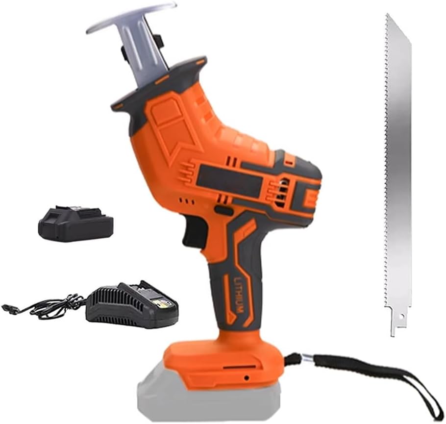 Household Electric Butcher'S Saw, Cordless Bone Saw, Professional Handheld Reciprocating Bone Saw, Battery Powered Multi-Function, Meat, Pork, Fish And Rib Saw Machine,1-1
