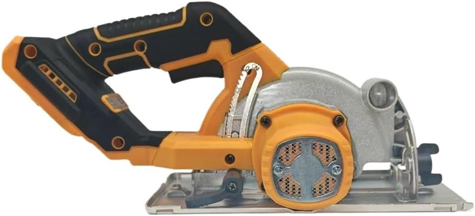 Reciprocating Saw, 5.5IN Electric Circular Saw Brushless External Rotor Cordless High Power Tools Compatible(Yellow)