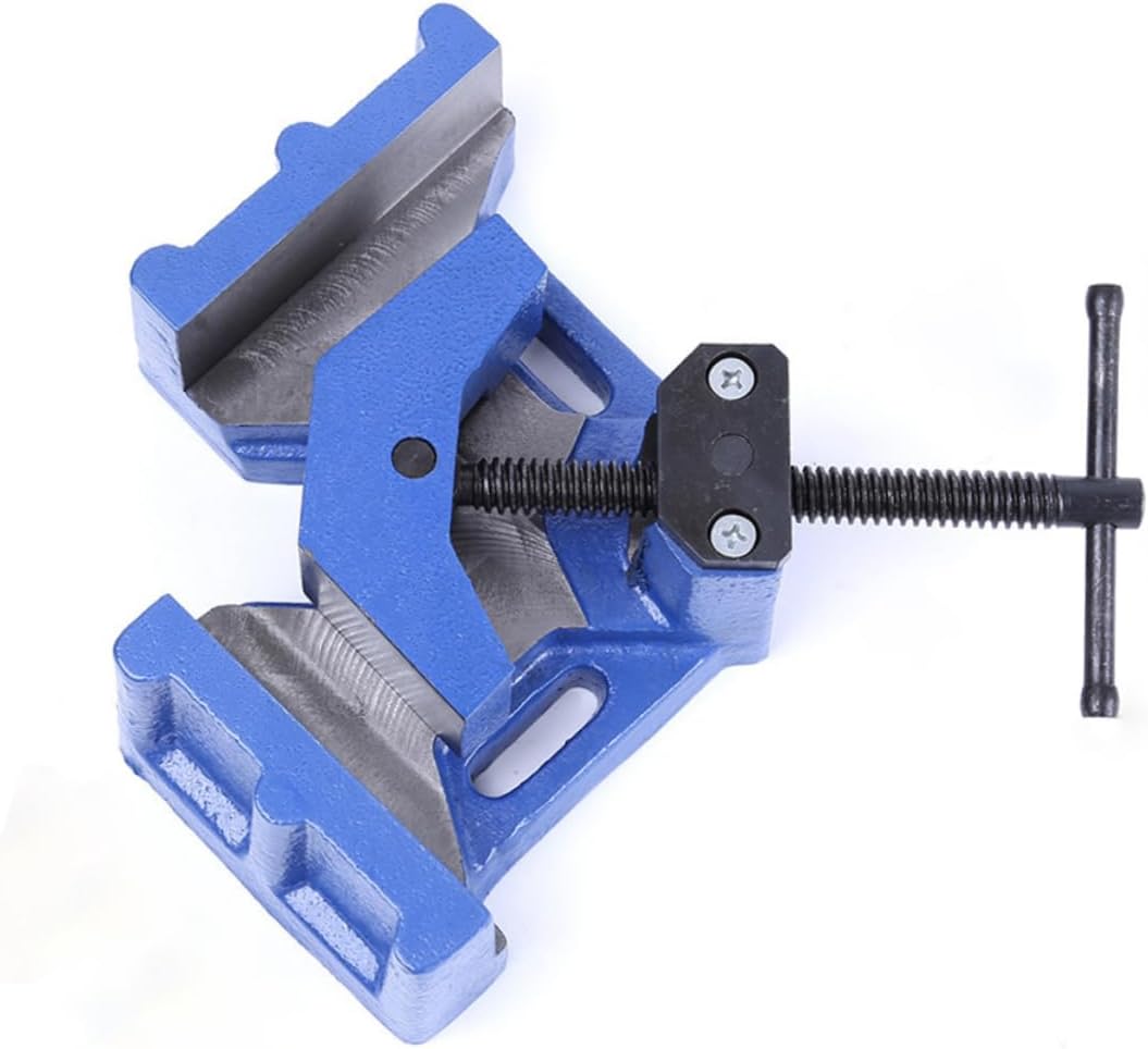 OSALADI Right Angle Clamp Heavy-duty Iron Welding Pliers with Head Anti-skid Handle for Woodworking Framing and Cabinet Installation Blue