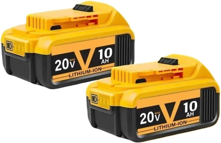 20V Replacement Lithium-Ion Battery Compatible With Dewalt DCB200 DCB201 DCB206 DCF883B DCD780 Cordless Power Drill Nail Gun Angle Grinder Tool Packs(2PCS 10.0Ah)
