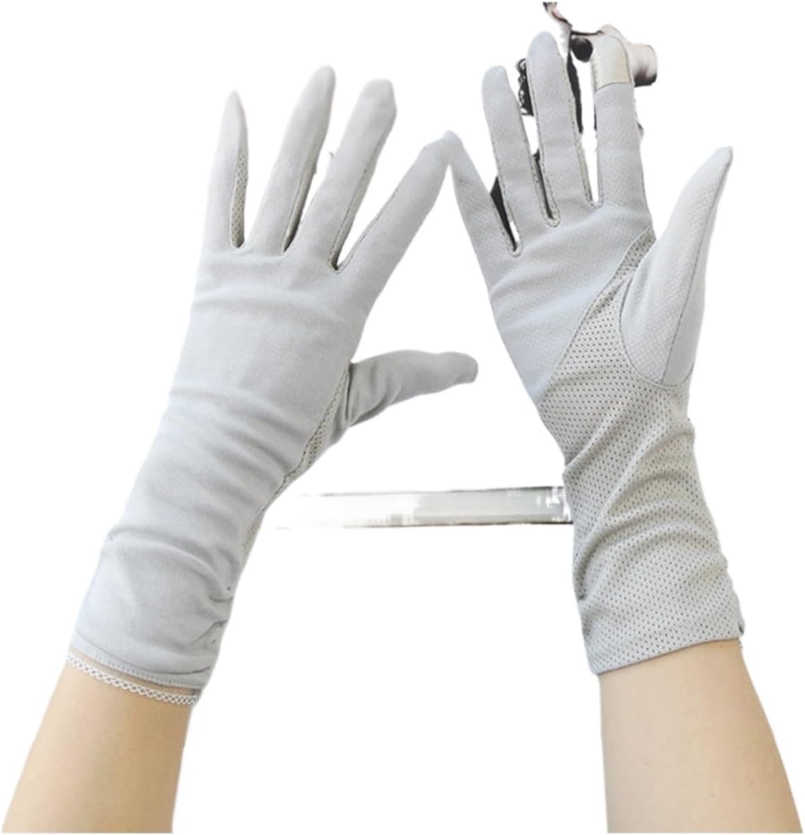 Women's Gloves Ladies Printing Flower Lace edge Breathable Non-slip Sun Protection Driving