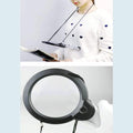 Magnifying Glass,Clamp Lamp 105mm Handsfree Lens Foldable Utility Light Desk Table Task Craft Jewelry Sewing Workbench with Light Illuminated Magnifier Marriage