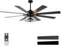 Bella Depot 72 Inch Large Farmhouse Ceiling Fan Industrial Big Chandelier Ceiling Fan with Light, 6-Speed, Reversible, Timing Option - Ideal for Bedroom, Living Room, Covered Patio