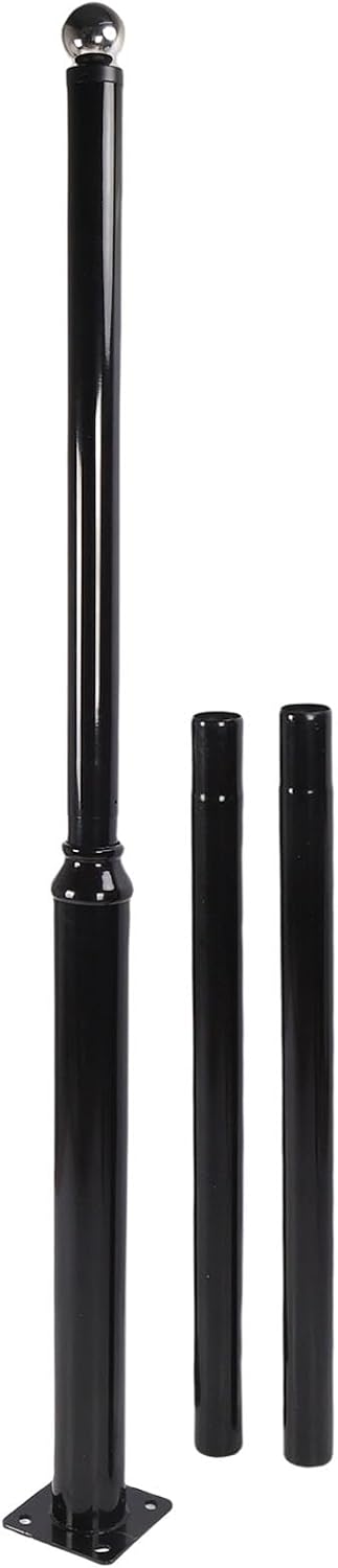 Fabater Street Light Pole, 16ft Heavy Duty Q235 Steel Construction Side Mounted Lighting Pole, Garden Light with Modular Assembly and Accessories for Garden Lights, Basketball