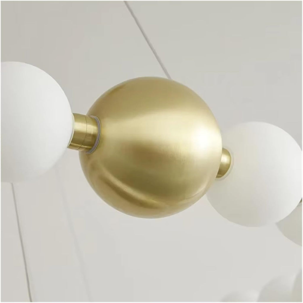 Led Chandelier Living Room Dining Room Hanging Light Fixtures 3 Color Temperature Dimming Acrylic Ball Lamp-3 Color Temperature-D42cm