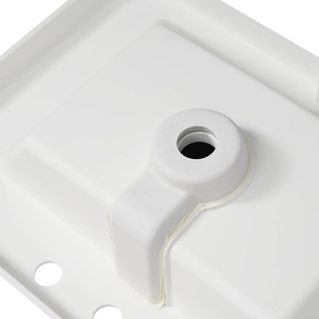 Christopher Knight Home Meril 59.10' Resin Basin for Bathroom Vanity, Bathroom Sinks with 3-Faucet Holes, Vanity Sink Top only, Faucet and Cabinet not Included, Built-in Overflow Feature, White
