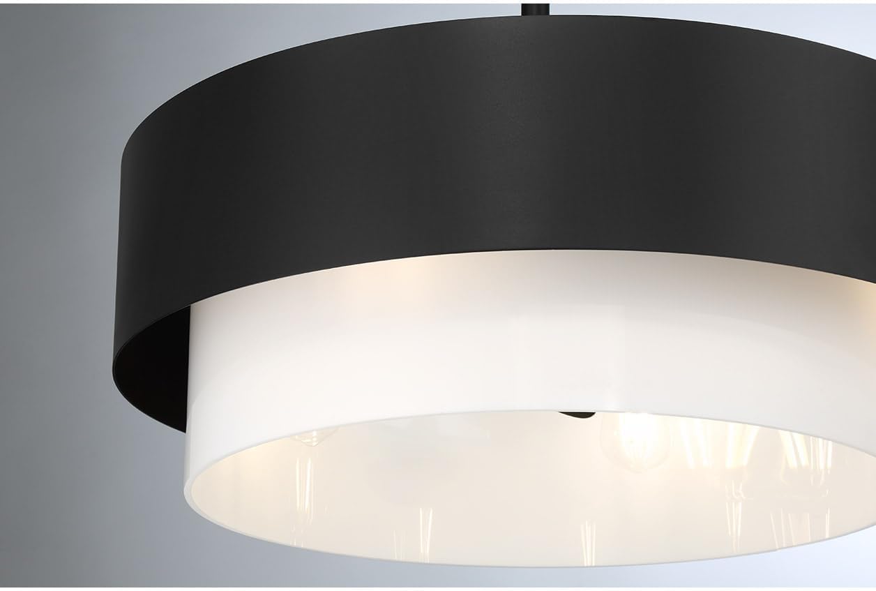 Savoy House 22-FD-445-89 Diana Fandelier Mid-Century Modern Chandelier Ceiling Fan with Remote and Light, DC Motor, 24' W x 11' H, Matte Black